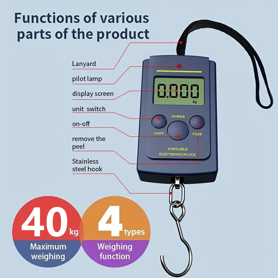 Fishing Equipment For Beginners - 40kg multifuncional mini eletrônico digital portátil
