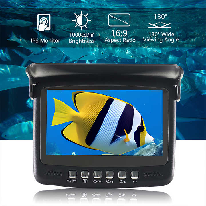 Underwater Fishing Camera - 4.3 Polegada tela subaquática 15/30m câmera