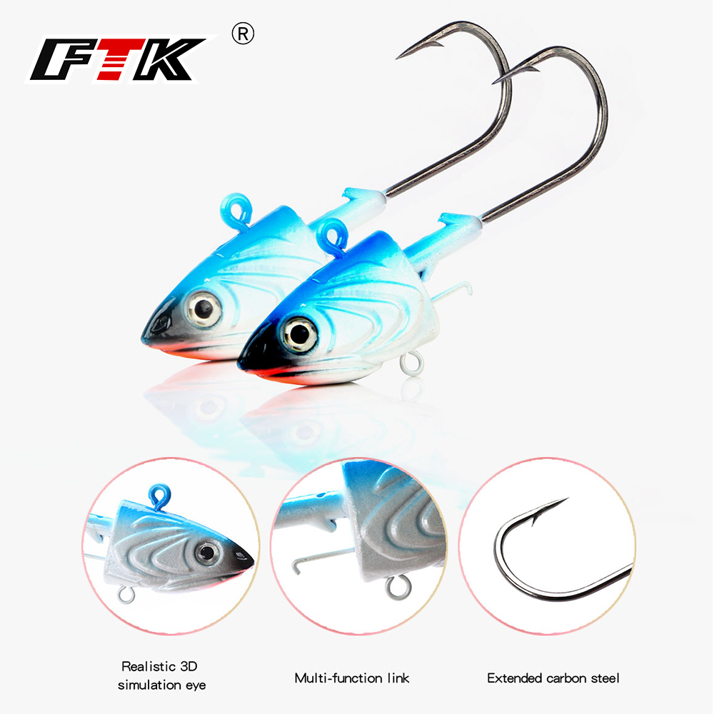 Fishing Equipment Deals - Ftk 2 pçs gabarito cabeça gancho
